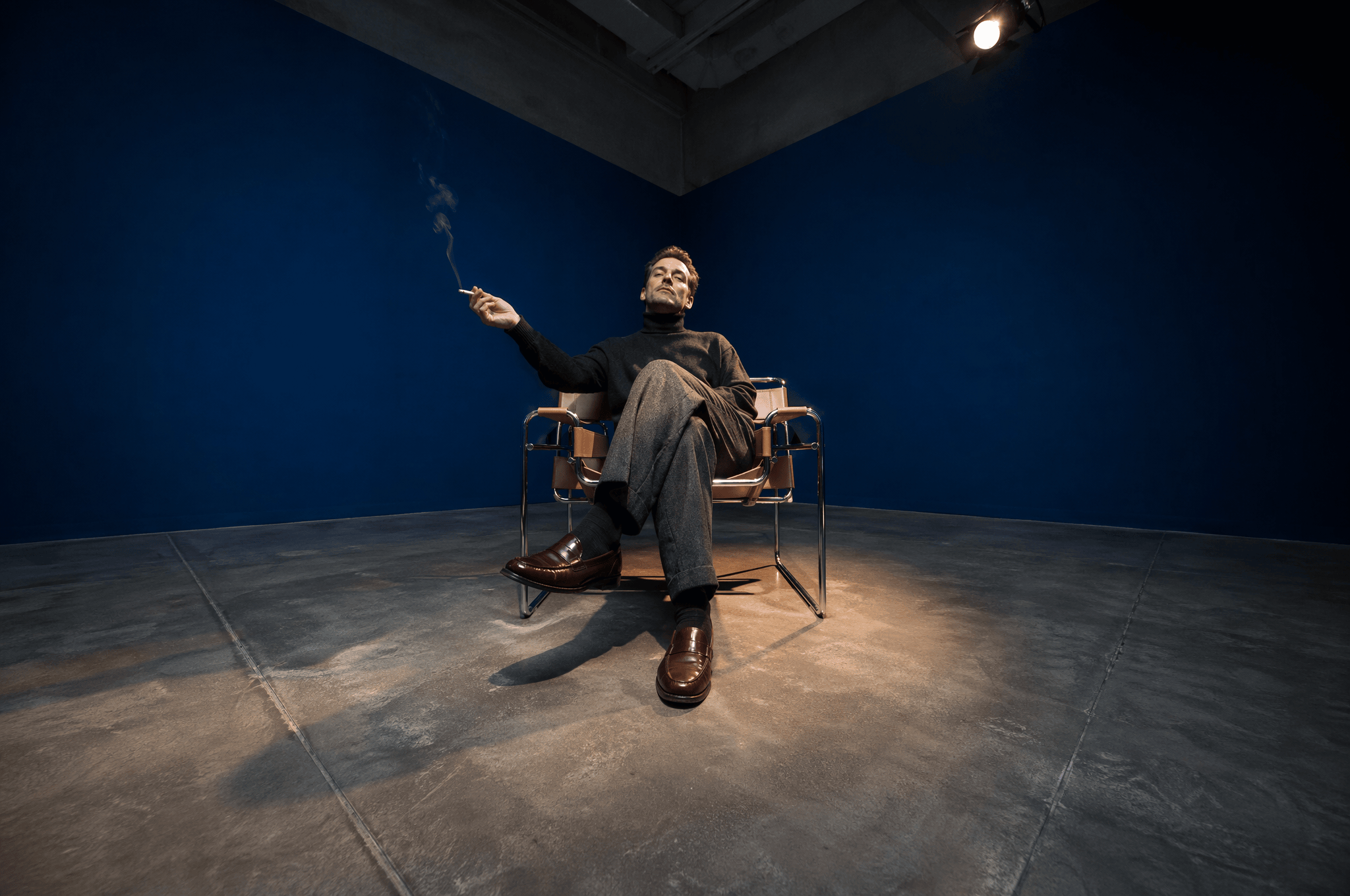 Man in blue room — GPT Image 2.