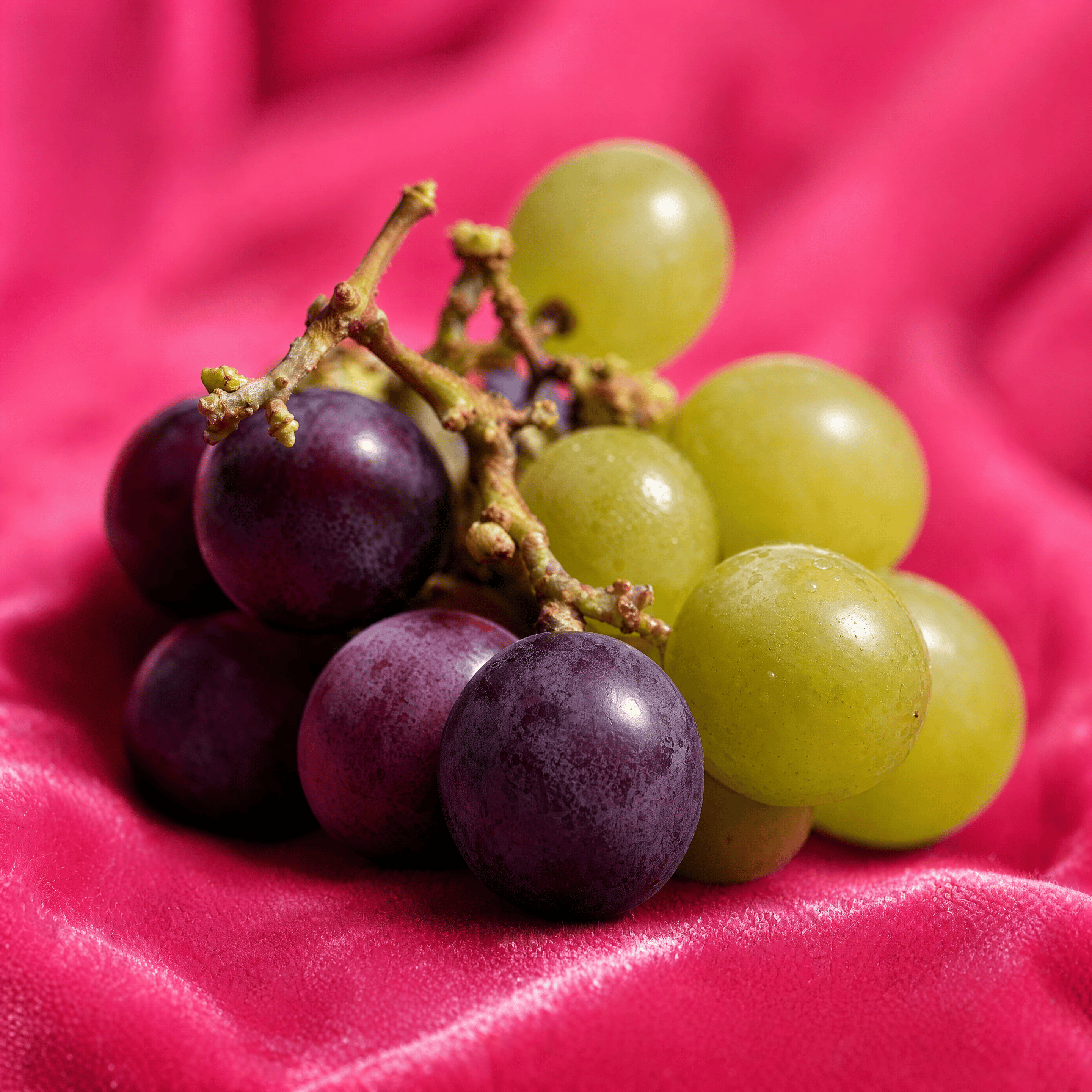 Macro grapes — high quality.