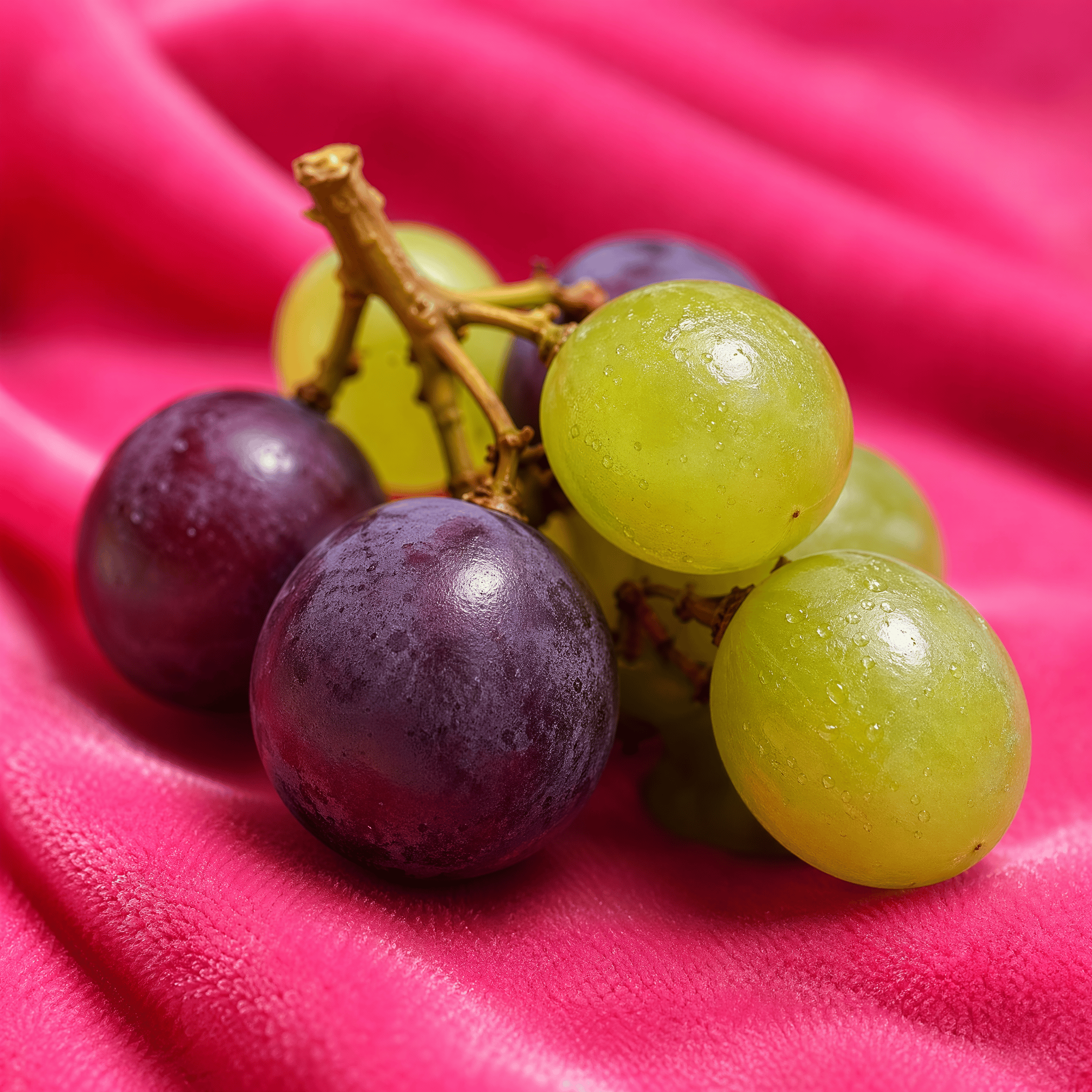 Macro grapes — medium quality.