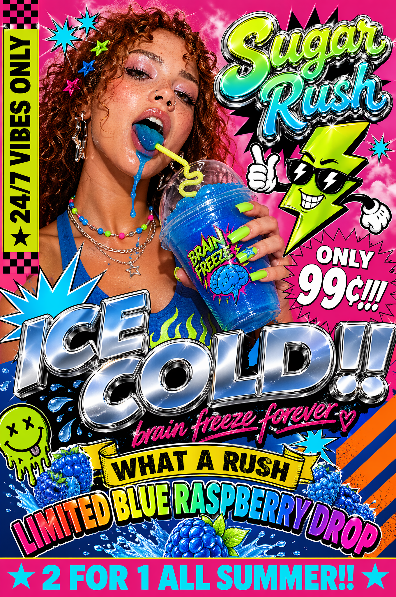 Slushie packaging mockup.